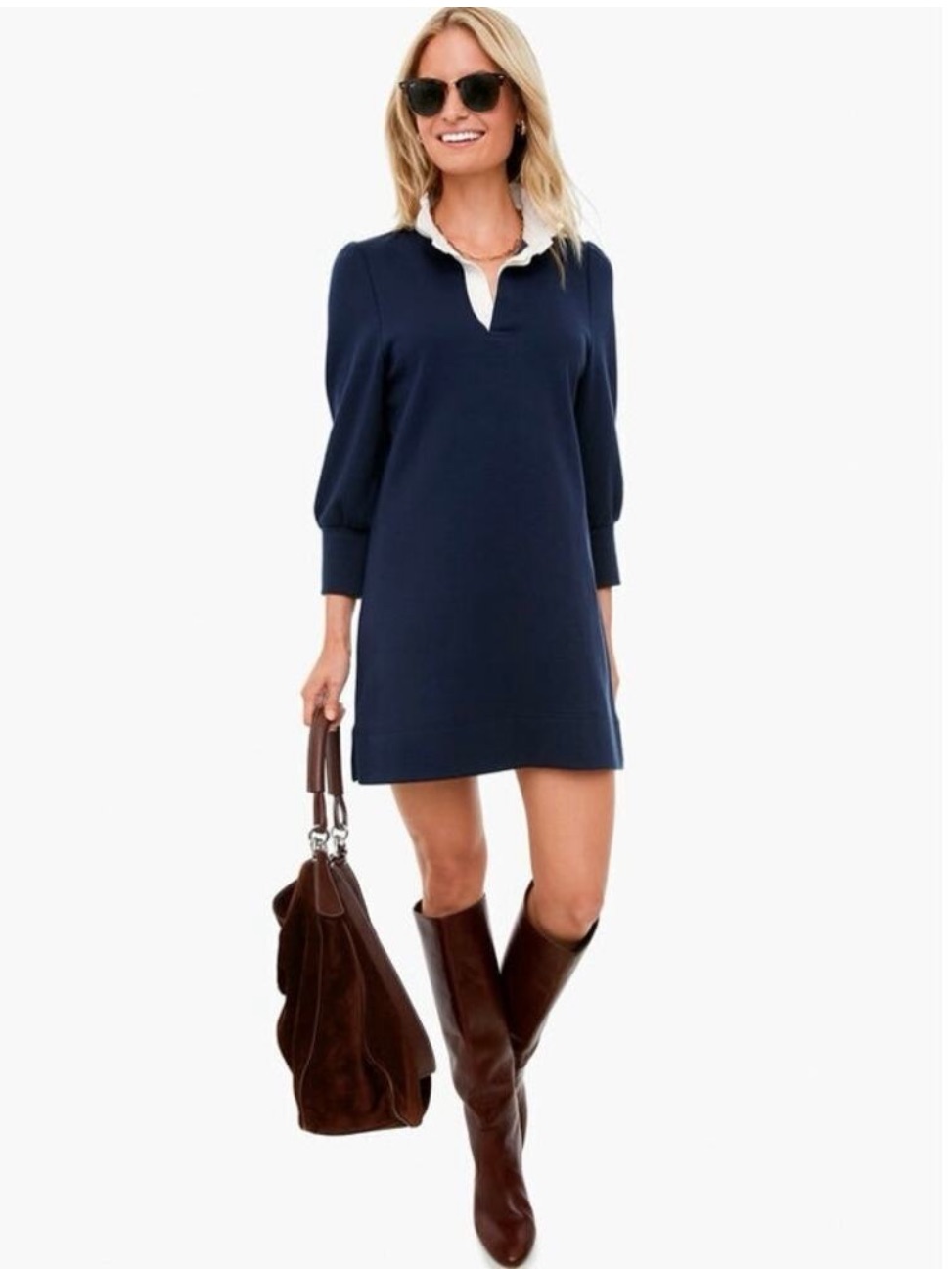Tuckernuck Pomander Place Charlotte Terry Mini Dress Navy Small
